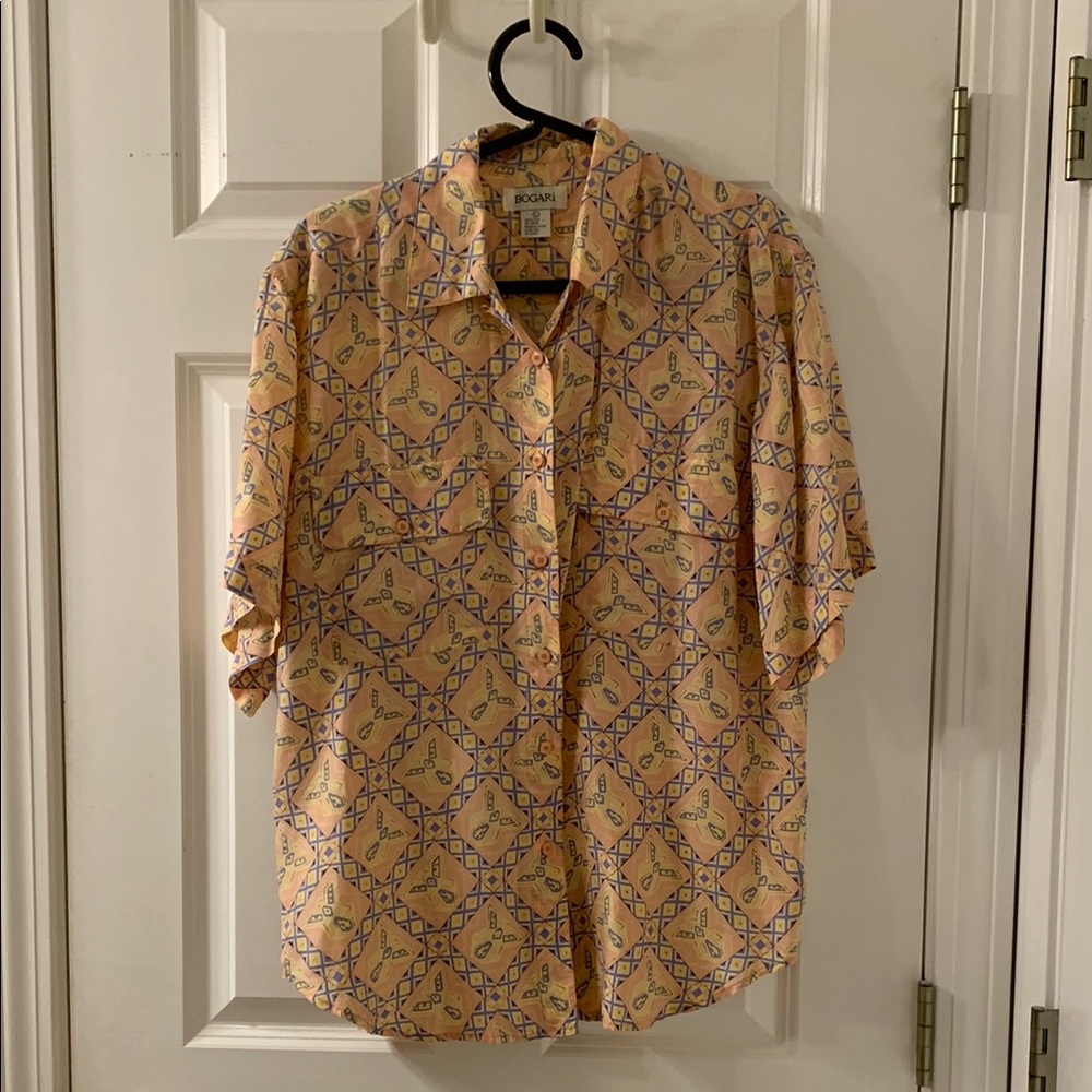 Vintage 80s 100% silk blouse